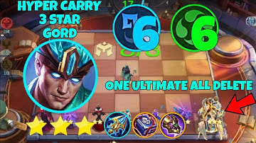 ONE ULTIMATE ALL DELETE!!!!! HYPER CARRY 3 STAR GORD | MUST TRY MLBB MAGIC CHESS
