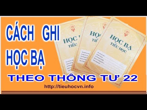 Phê học bạ | Cách làm Học bạ tiểu học theo Thông tư 22