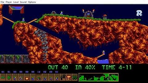 Lemmini - Lemmings Custom Level - Coming Home Late At Night
