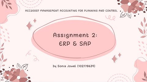 Assignment 2 ERP & SAP video presentation
