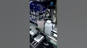 Automatic plastic cap loading feeding single head screw capping machine testing video
