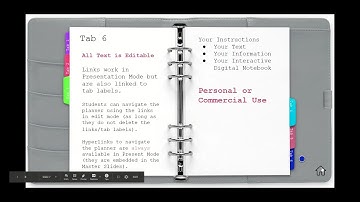 Digital Interactive Notebook Template for Classroom or COMMERCIAL USE using Google Slides