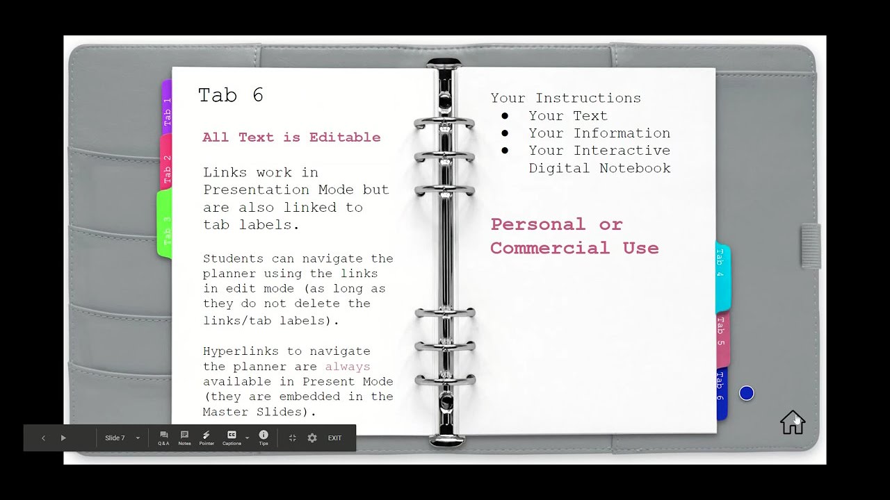 Digital Interactive Notebook Template for Classroom or COMMERCIAL USE ...