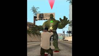 CJ Vs Hulk KILL in GTA SAN ANDREAS #shorts