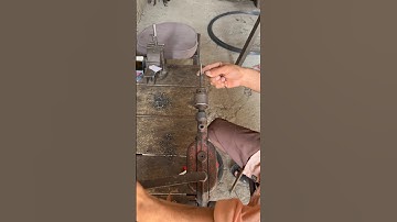 Simple Iron-Wire Spring Made on Drill Machine #diy #shorts