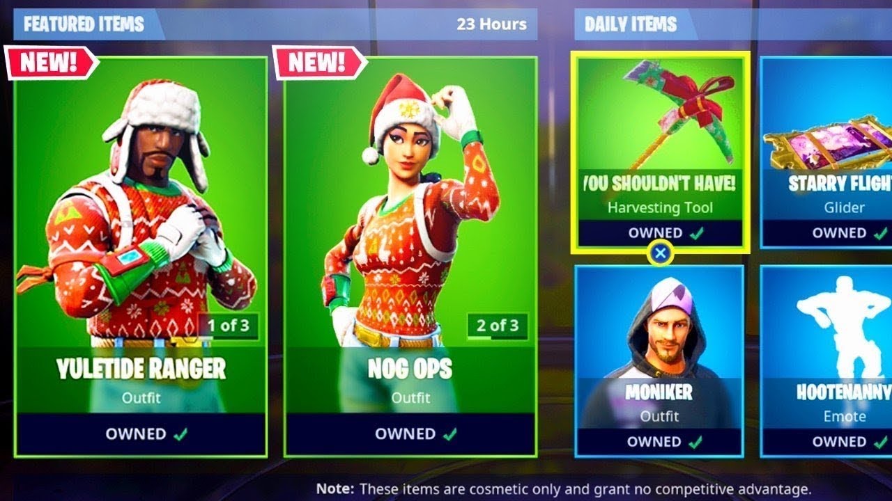 Fortnite Nog Ops Item Shop Return Date!