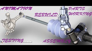 Steering System Animation | Parts | Working | Assembly