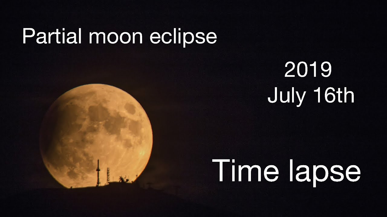 Moon timelapse partial eclipse 4K - YouTube