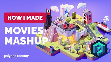 Movies Illustration in Blender 3.0 - 3D Modeling Process | Polygon Runway