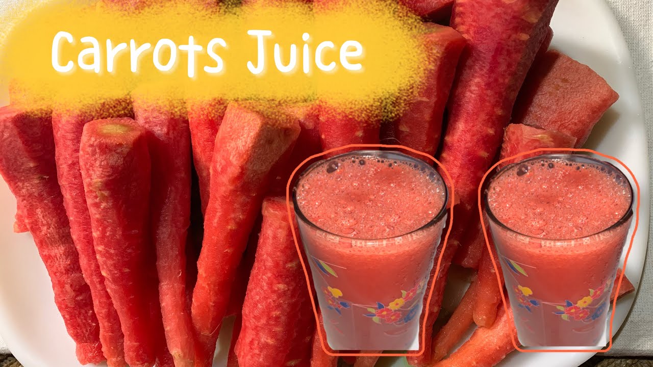 Carrots and Orange Juice Gajar ka Juice How to make Carrots Juice