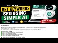 How to find high-ranking SEO keywords use simple ai #ai #youtube #howto 
