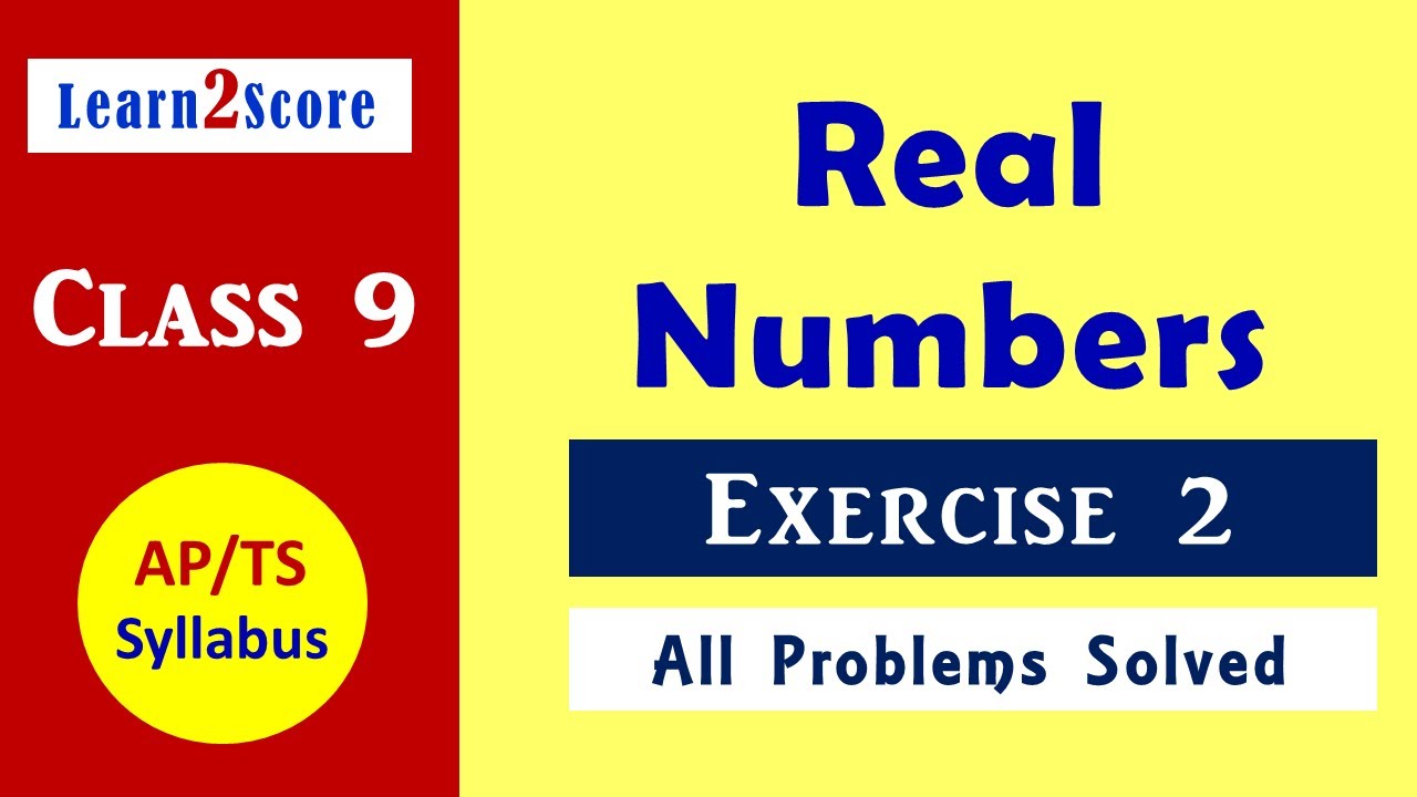 Class 9 Real numbers Exercise 1.2 AP TS - YouTube