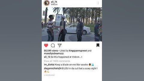 B.Lou Almost Figth A Security guard At Vidcon