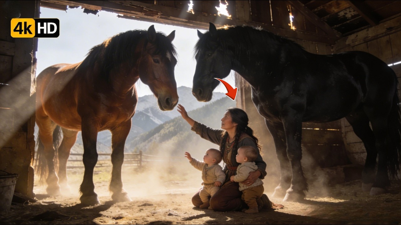 Exiled At 20 After Giving Birth to Twins, Mountain Girl Found 2 Giant Horses in Abandoned Stable