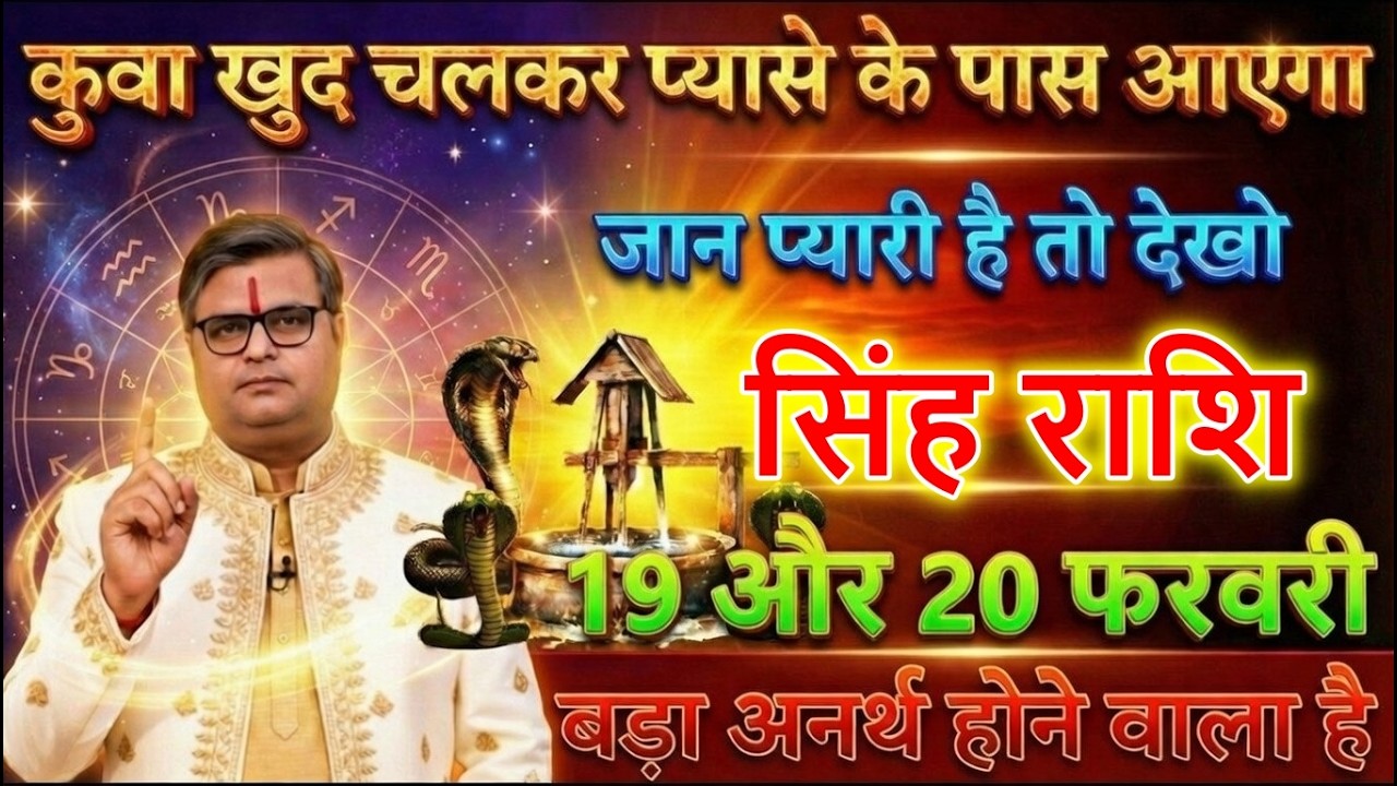 सिंह राशि 20और 21 फरवरी 2026 कुवा खुद चलकर प्यासे के पास आएगा जान प्यारी है तो देखो@sinhbharti7321