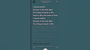 Thumbnail of In The Name of Love - Martin Garrix (sped up) ||  #fypシ #songs #martingarrix
