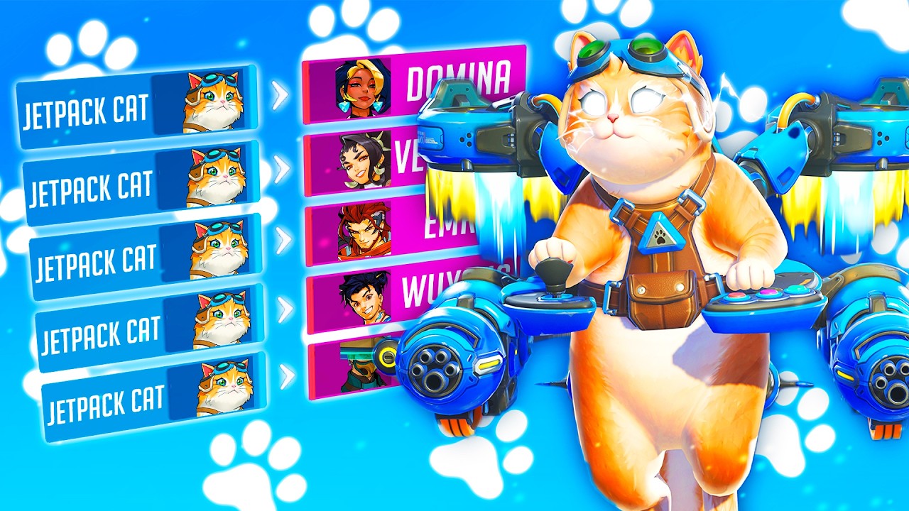 OVERWATCH C'EST N'IMPORTE QUOI ! (JetpackCat 1 VS 5)