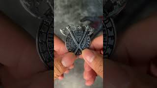 Vintage Viking Wolf Rune Pendant Necklace