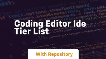 Coding editor ide tier list
