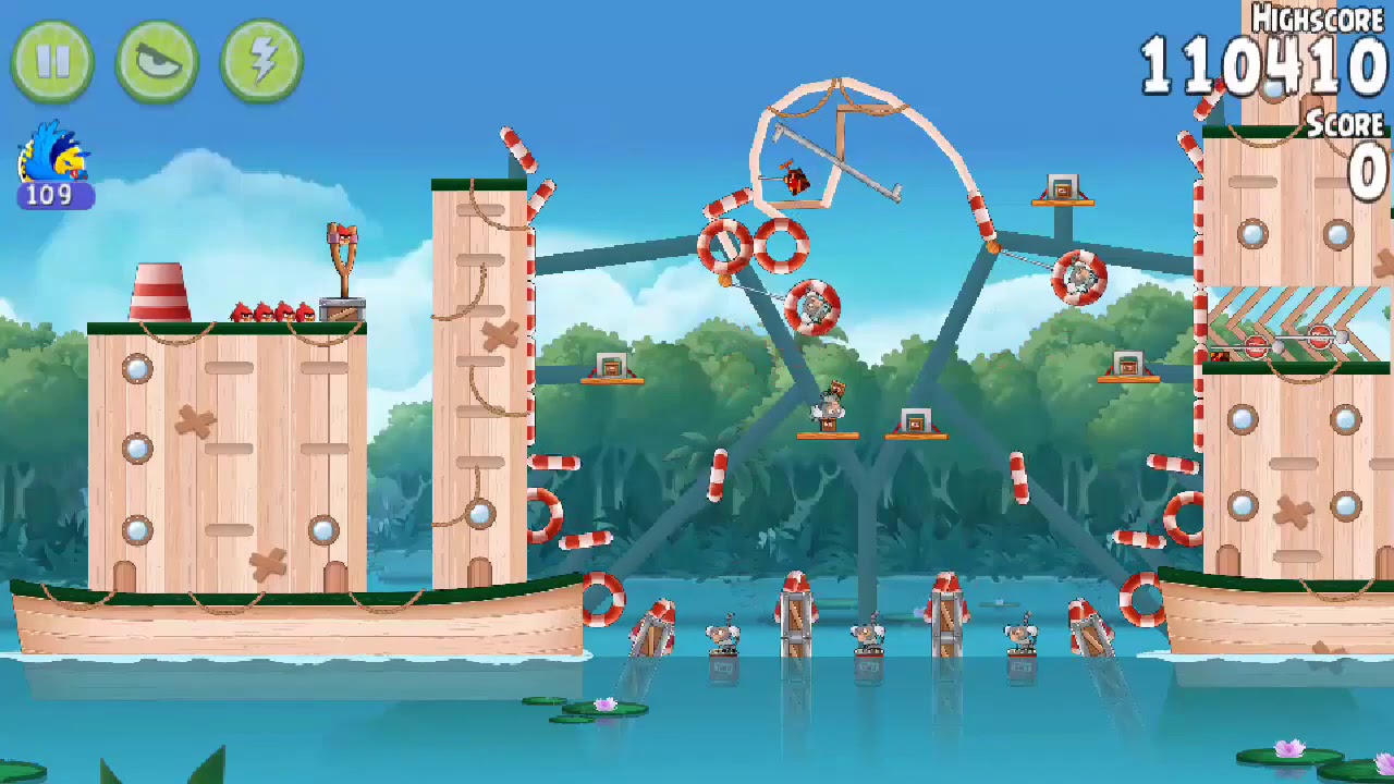 Angry Birds Rio Blossom river All levels (Mighty Eagle any%)