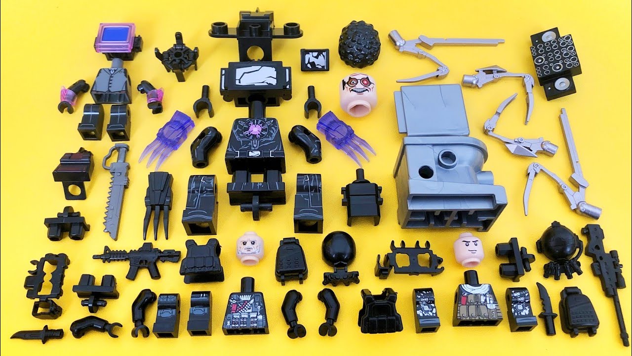 Lego Skibidi Toilet VS Police SWAT | Upgraded Titan Damaged TV Man | Unofficial Lego Minifigures