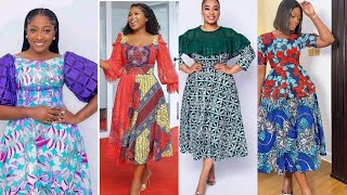 NEW WOMEN ANKARA FASHIONABLE DRESS DESIGNS FOR BEAUTIFUL LADIES