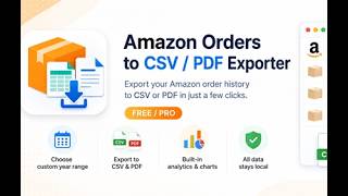 How to export all Amazon orders as CSV or PDF