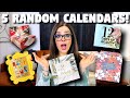 The MOST RANDOM! Speed Unboxing 5 Calendars! Advent Calendar Unboxing Finale Pt.1!