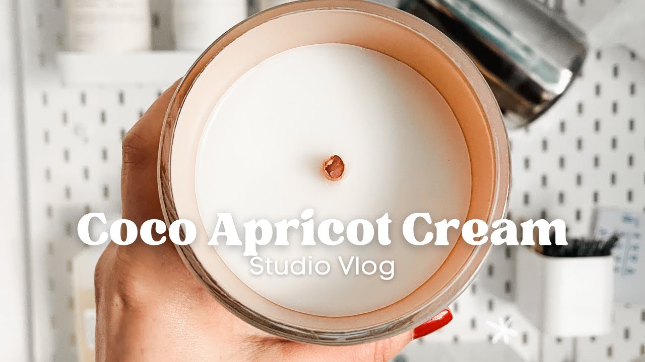 Wooden Wick Co. Making a candle with coco apricot creme wax & spiral
