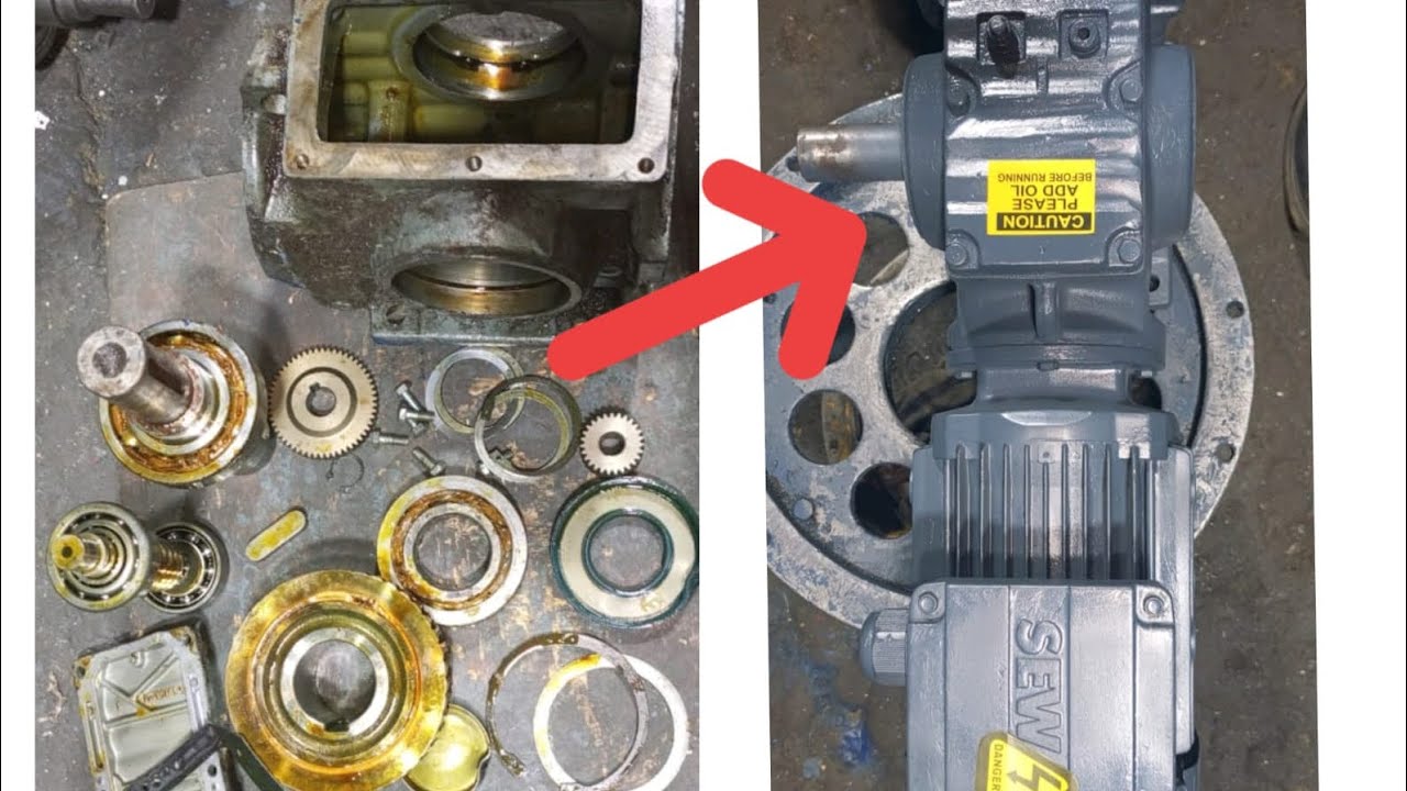 Fitting process of SEW EURODRIVE Worm Gear Motor #gearmotor #gearbox #gear #gears #wormgear #motor
