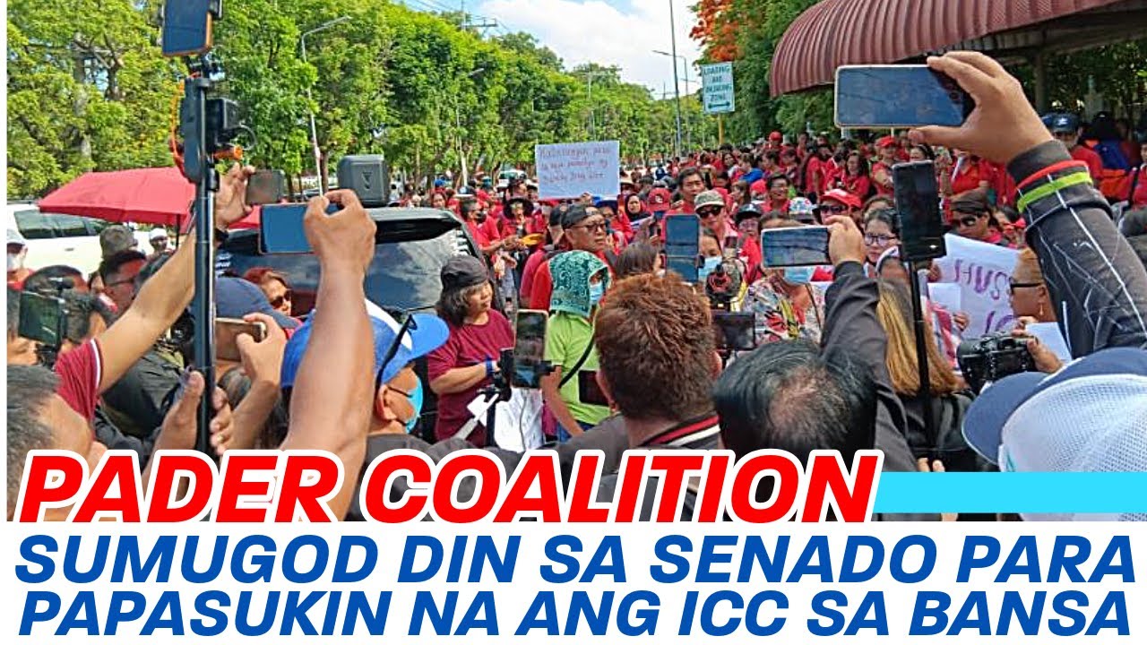 BBM SUPPORTERS NAG RALLY SA SENADO PAPASUKIN ANG ICC - YouTube