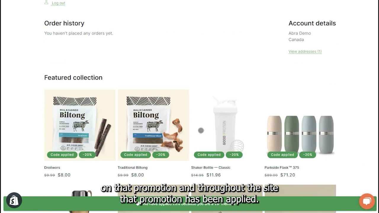 Activating discounts by customer account on Shopify