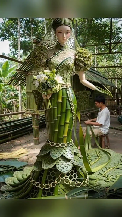 #intangible Heritage Basic Style Doesn't Match Basic Style #Bamboo Weaving Crafts #gaun bambu #ai