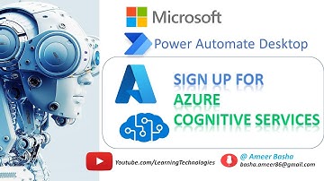 Power Automate Desktop : 140 || Sign-Up Microsoft Azure for free (Azure Cognitive Services)