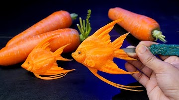 Cách Tạo Ra Con Cá Từ Cà Rốt Chỉ Trong 10 Phút | AV Cắt Tỉa Rau Củ Quả