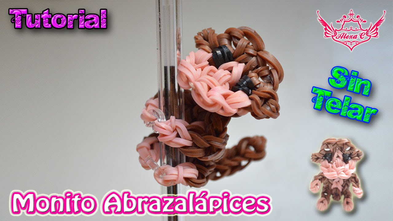 ♥ Tutorial: Monito Abrazalápices de gomitas (sin telar) ♥