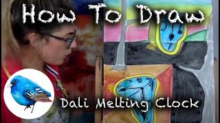 Learn how to draw SALVADOR DALI MELTING CLOCKS : STEP BY STEP GUIDE! (Age 5 +)