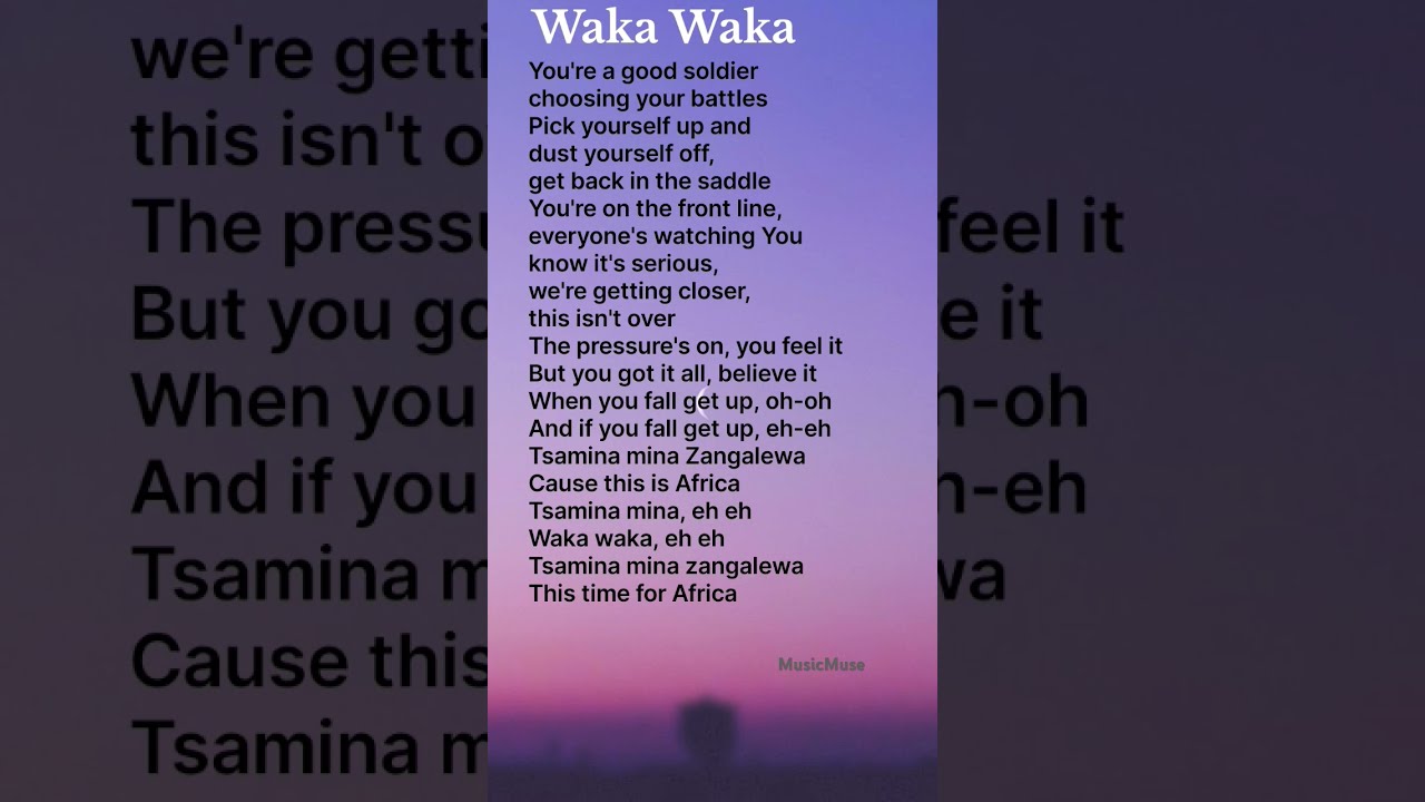 Waka This Time For Africa Shakira Lyrics Wakawaka