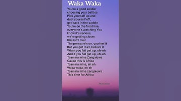 Thumbnail of Waka Waka (This Time for Africa)- Shakira lyrics #wakawaka #lyrics