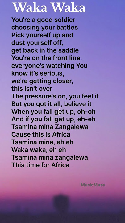 Waka Waka (This Time for Africa)- Shakira lyrics #wakawaka #lyrics