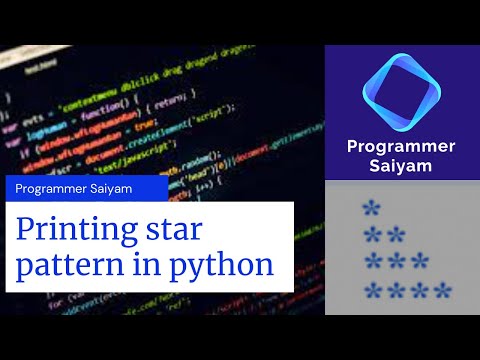Printing star pattern in python | Programmer Saiyam