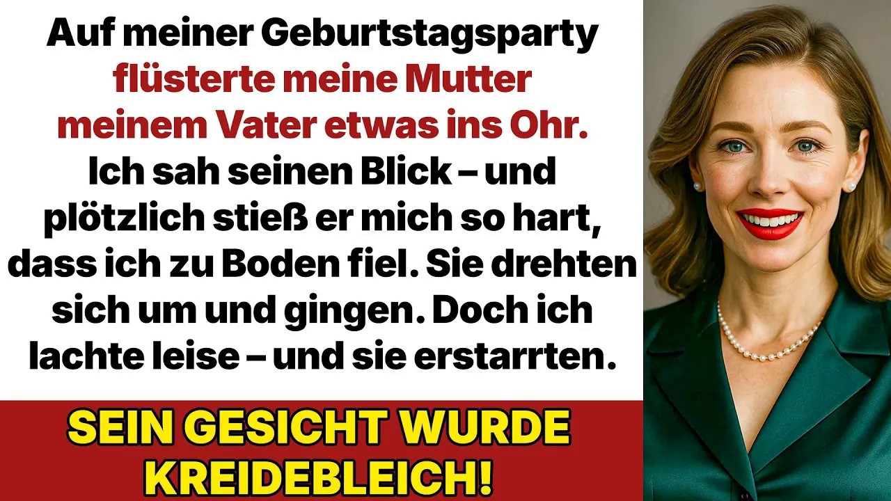 Bei meiner Feier flüsterte Mama Papa was zu – plötzlich stieß er mich, dann hörte er mein Lachen