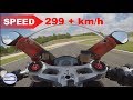 Ducati 1299S Panigale / Acceleration, Top Speed 300 km/h, Ride and Best Exhaust Sound