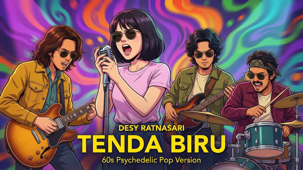 Desy Ratnasari - Tenda Biru (Cover) | 60s Psychedelic Pop Version