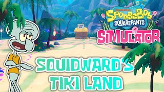 How to Sneak into SQUIDWARDS TIKI LAND in SPONGEBOB SIMULATOR! (Unreleased Zone!)