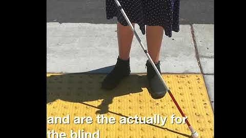 What are those bumps you see near streets? Are they actually for the blind? Find out here.