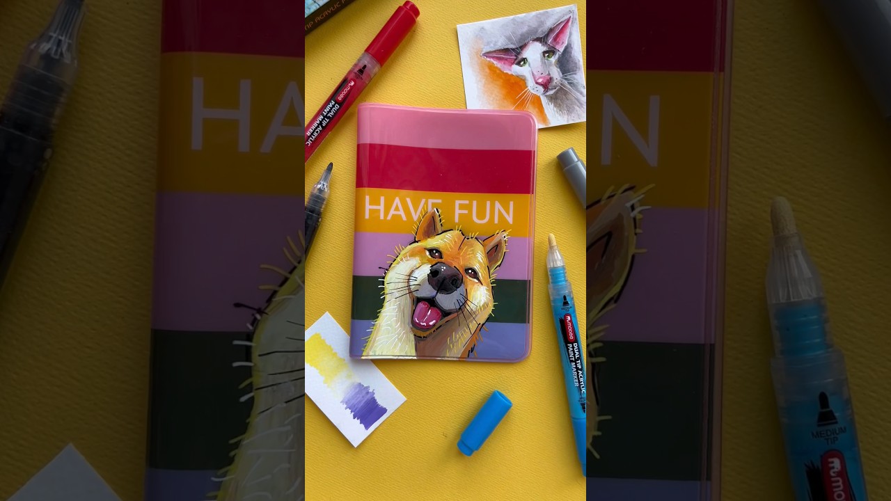 Разрисовываем паспорт маркерами MOBEE art 