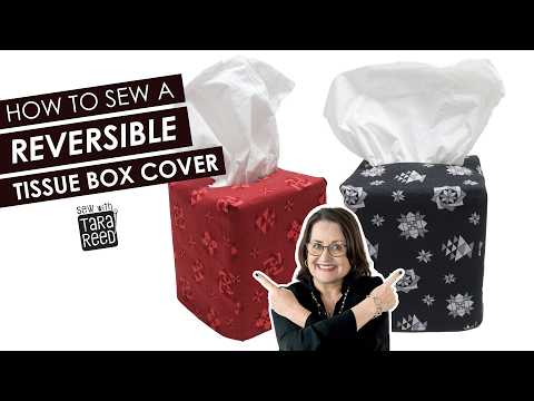 Reversible Square Tissue Box Cover Tutorial