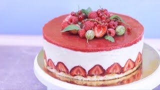 Пошаговый рецепт торта. Летнее наслаждение с клубникой, нежным кремом и желе. Торт фрезье Пошаговый рецепт торта. Летнее наслаждение с клубникой, нежным кремом и желе. Торт фрезье