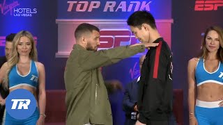 Loma Tries to Get Nakatani to Go Low after Height Difference in First Faceoff | SATURDAY on ESPN+